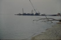 Installation of 1973 steel groin